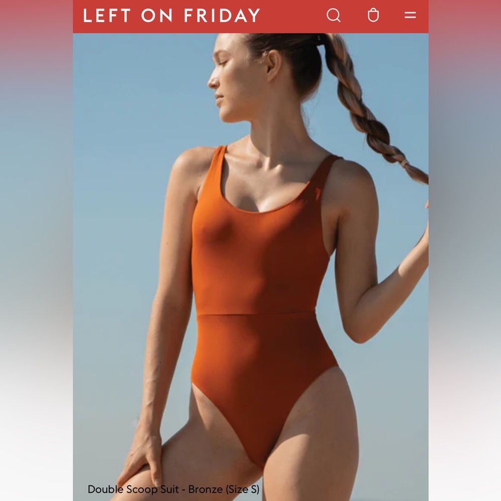 Left on Friday Double Scoop Suit - Bronze